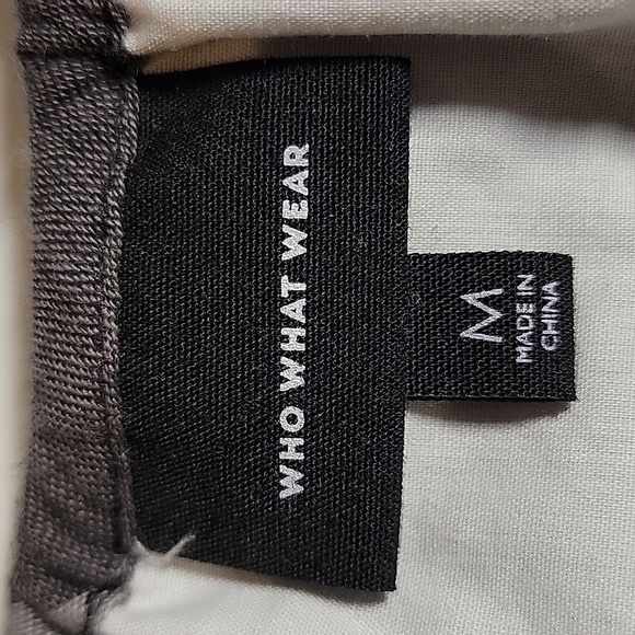 Who What Wear Mini Dress Off The Shoulder Buffalo Plaid Checkered Black White M - Picture 12 of 15